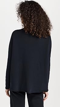Frank＆EILEEN EFFIELong-Sleeve Effie, Long-Sleeve Funnel Neck Capelet, Light Blue | Frank